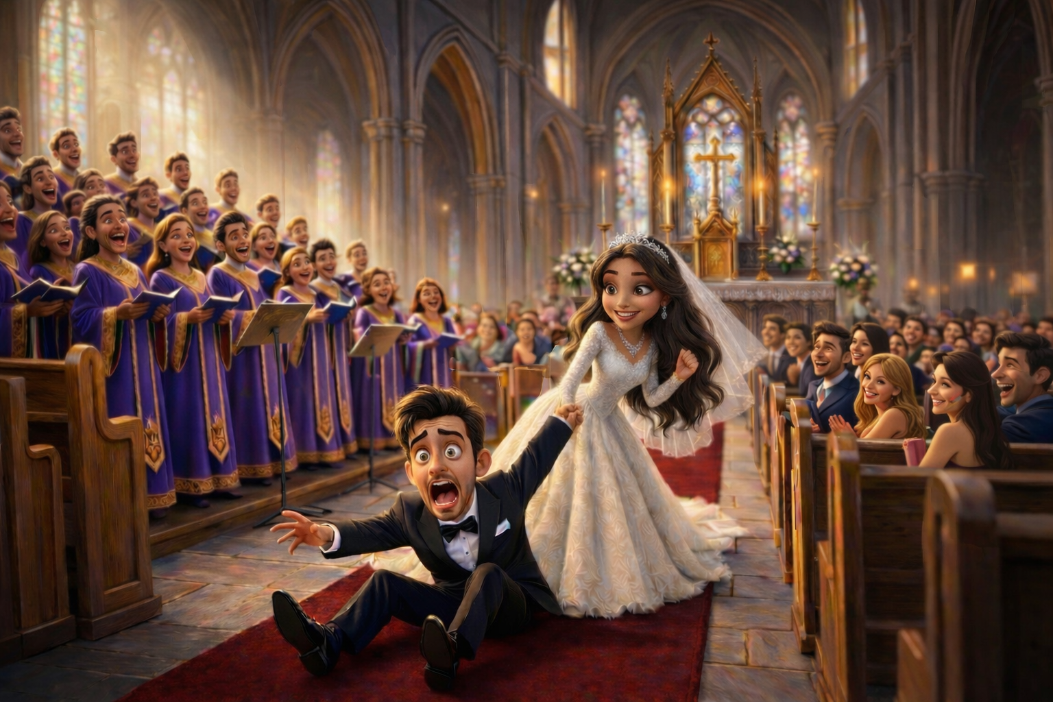 Coral pra cantar “Aleluia” na entrada do noivo